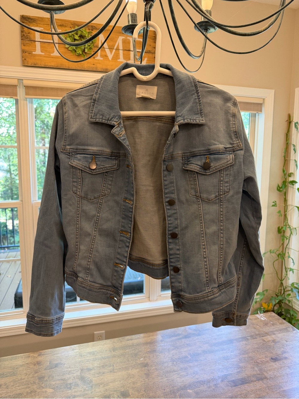 Caslon Light Washed Blue Denim Jacket